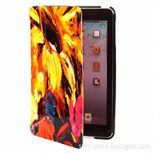 Colorful flower leather case for iPad